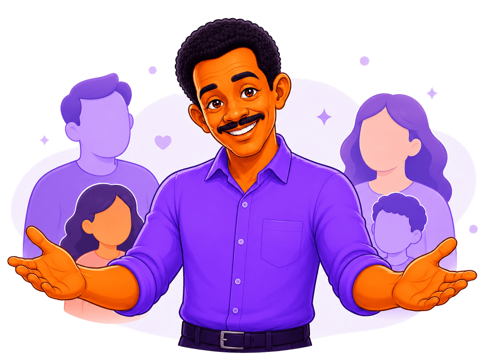 Julius com a família