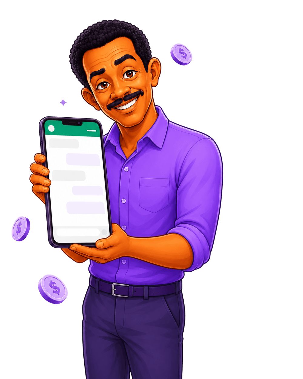 Julius com celular